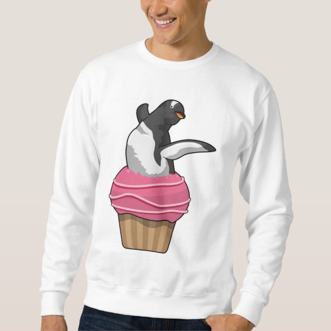Sweatshirt Pingouin avec muffin (Devant)
