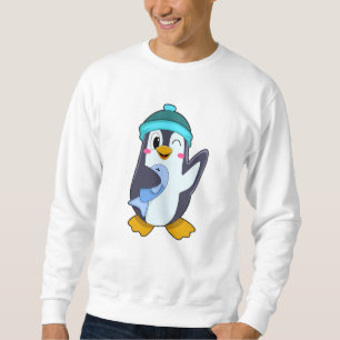 Sweatshirt Pingouin avec poisson et Casquette
