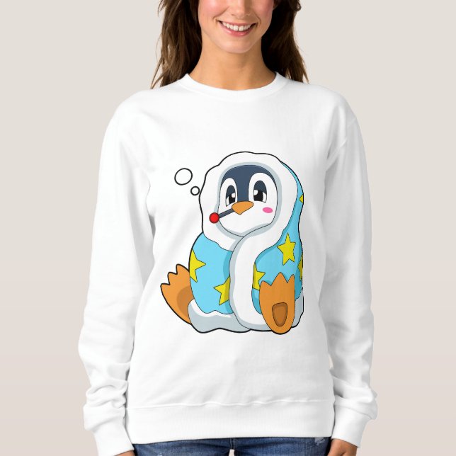 Sweatshirt Pingouin avec thermomètre clinique (Devant)