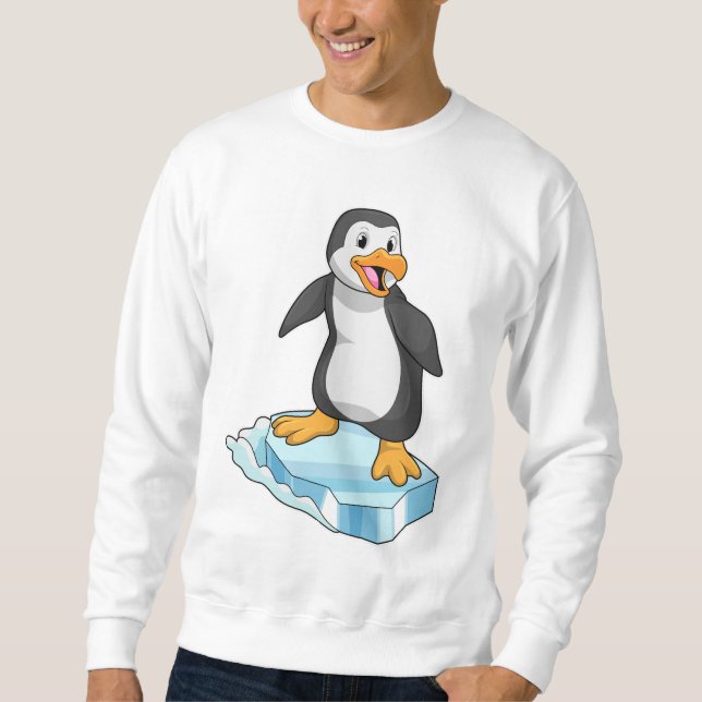 Sweatshirt Pingouin sur glace floc (Devant)