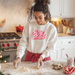 Sweatshirt Pink Christmas Jolly Babe Font tendance
