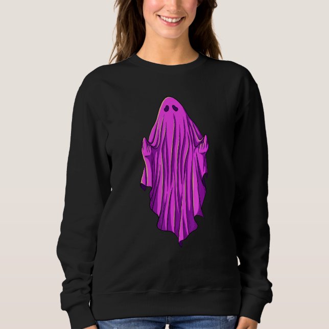 Sweatshirt Pink ghost with middle fingers (Devant)