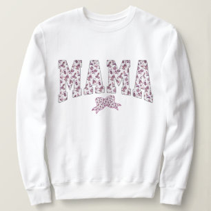 Sweatshirt Pink Mama Kawaii Sweatshirt, Boho Floral Rose Mama