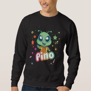 Sweatshirt PINO - Nom du garçon mignon avec un Alien mignon