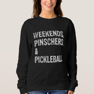 Sweatshirt Pinschers de week-end et Pickleball Doberman migno