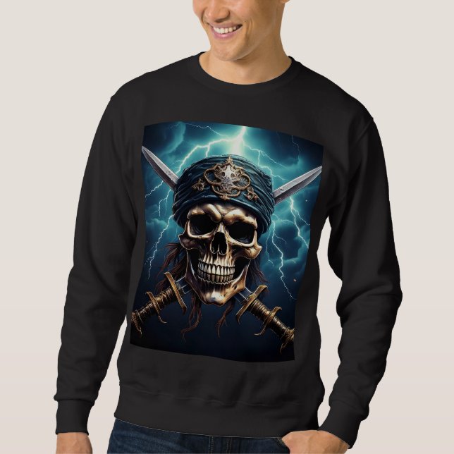 Sweatshirt Pirate Skull with Swords (Devant)