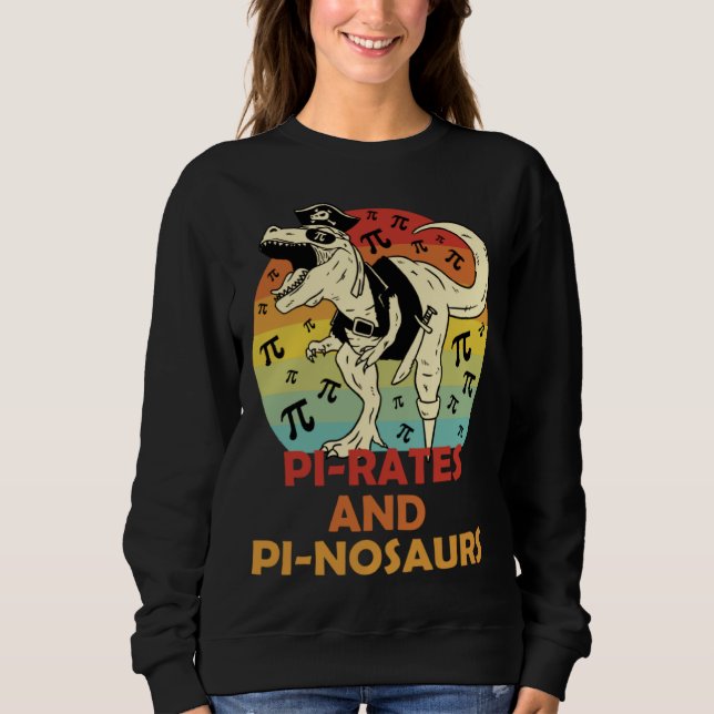 Sweatshirt PIrates PInosaurs Math 3 14 Number Mathlete Genius (Devant)