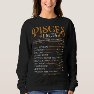 Sweatshirt Pisces Faits Astrologie Horoscope Symbole Zodiaque
