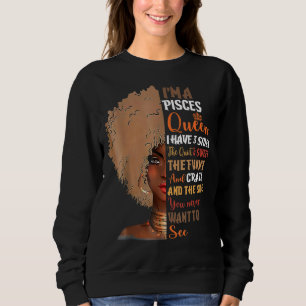 Sweatshirt Pisces Queens Sont Nés En Février Mars Africain W