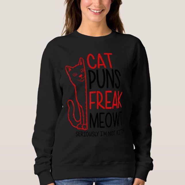 Sweatshirt Pistolets De Chat Pour Hommes Femmes Kitten Graphi (Devant)