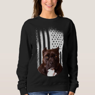 Sweatshirt Pitbull Chien drapeau américain Pitbull Terrier Ch