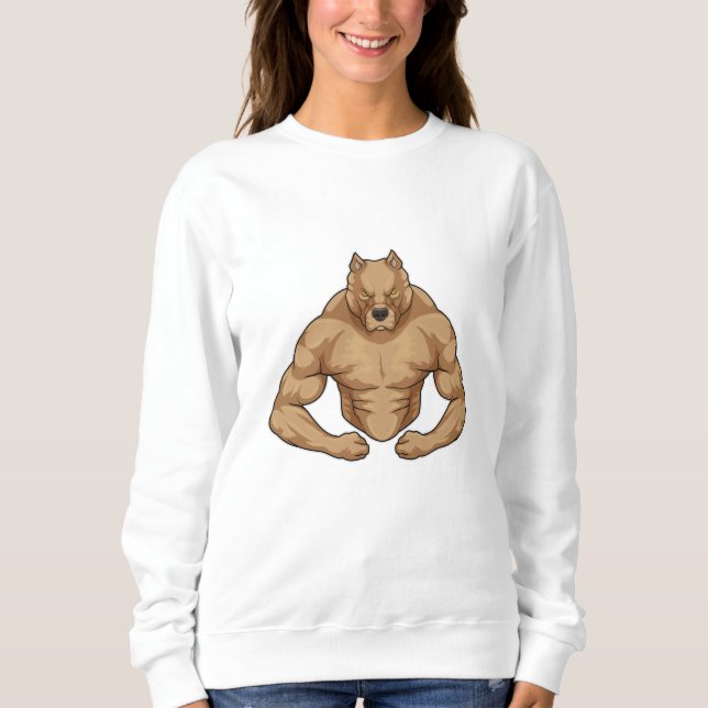 Sweatshirt Pitbull comme Bodybuilder extrême (Devant)