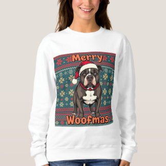 Sweatshirt Pitbull Merry Woofmas