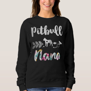 Sweatshirt Pitbull Nana Pitbull mignonne Tee - shirt grand-mè