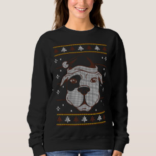 Sweatshirt Pitbull Vilain Noël Drôle Amusant Amateur de chien