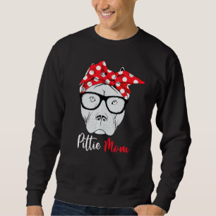 Sweatshirt Pittie Maman Pitbull Chien Fête des mères Mères Fe