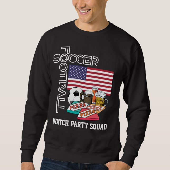 Sweatshirt Pizza de bière de soccer USA (Devant)
