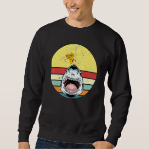 Sweatshirt Pizza de Poisson de Requin Retro Pizzeria Vintage