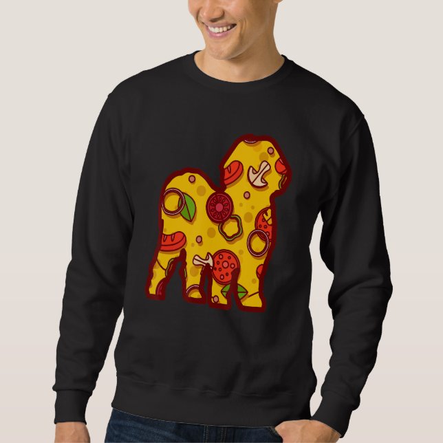 Sweatshirt Pizza Dog Funny Pizza Shih Tzu Dog (Devant)