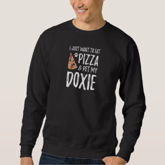 Sweatshirt Pizza Doxie Drôle Dachshund Chien Maman Chien Papa