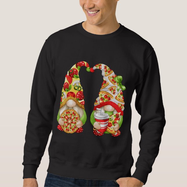 Sweatshirt Pizza Lover Avec Motif Mignonne Et Drôle Correspon (Devant)