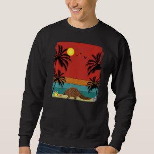 Sweatshirt Plage Cocotier Arbre Rétro Pangolins Graphiques Ét