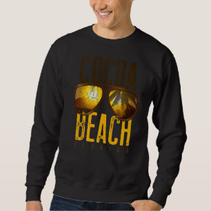 Sweatshirt Plage de Cocoa Floride Palmiers Retro Souvenir Coc