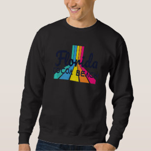 Sweatshirt Plage De Cocoa Rétro Fl Lignes Vintages Cocoa B