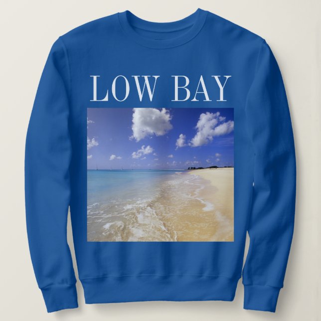 Sweatshirt Plage de Low Bay, Barbuda, Antigua (Design devant)