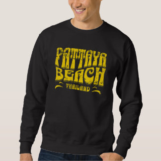 Sweatshirt Plage de Pattaya Thaïlande Design en détresse Rétr