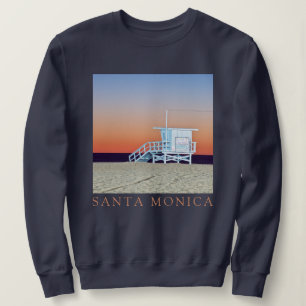 Sweatshirt Plage de père Noël Monica   Los Angeles, Californi