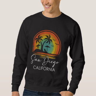 Sweatshirt Plage de San Diego Californie Vacances d'été Tropi