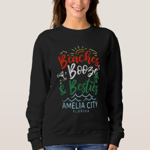 Sweatshirt Plages Alcool Et Meilleures Amies Amelia City Été