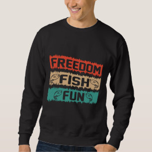 Sweatshirt Plaisir de la pêche Design Rustique Liberté