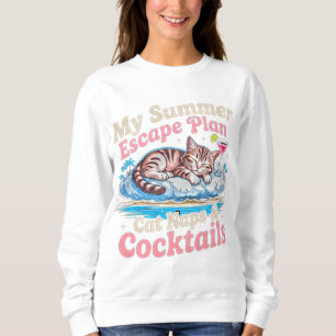 Sweatshirt Plan d'évasion estivale pour chat - Femmes de la p