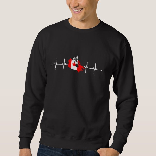Sweatshirt Plan du pays du drapeau du Canada Plan du programm (Devant)