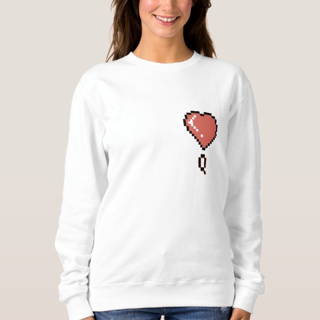 Sweatshirt Plan noir de la reine du coeur (Devant)
