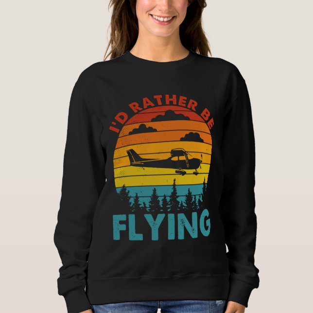 Sweatshirt Plane Propeller Airplane Decorations Pilot Sunglas (Devant)