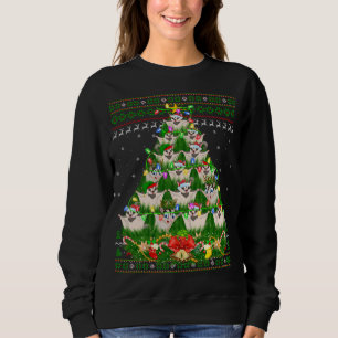 Sweatshirt Planeur de sucre Xmas Éclairage Arbre de sucre Pli