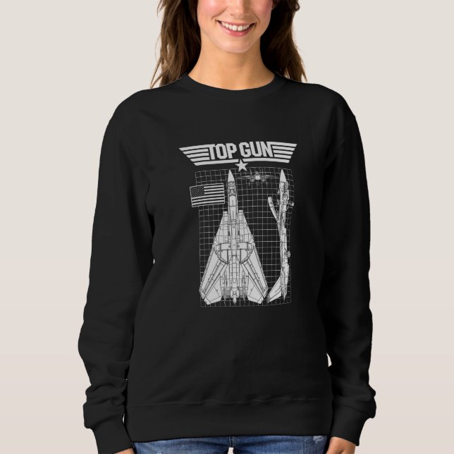 Sweatshirt Plans du F 14 Tomcat de Top Gun   (Devant)