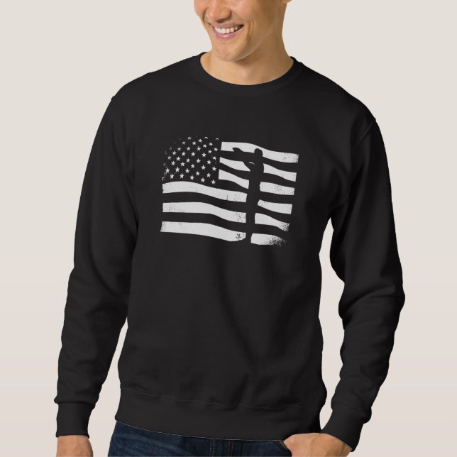 Sweatshirt Platform Diver Us Flag Springboard Diving (Devant)