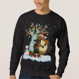 Sweatshirt Platypus Xmas Lumière Arbre Santa Hat Platypus Chr