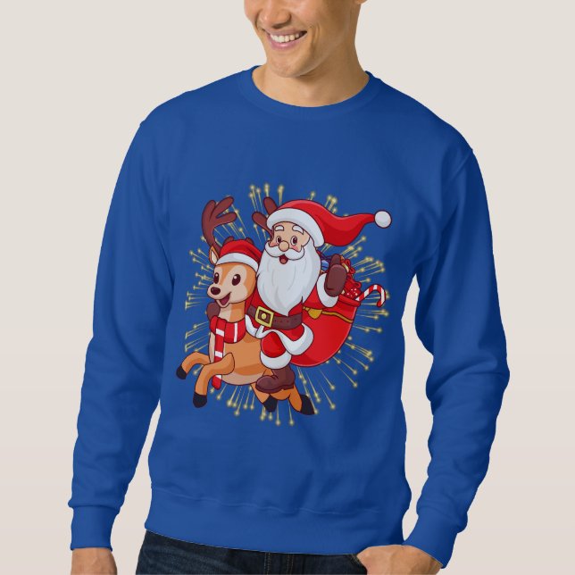 Sweatshirt **"Playful Santa Claus Design – Fun and Festive Ch (Devant)