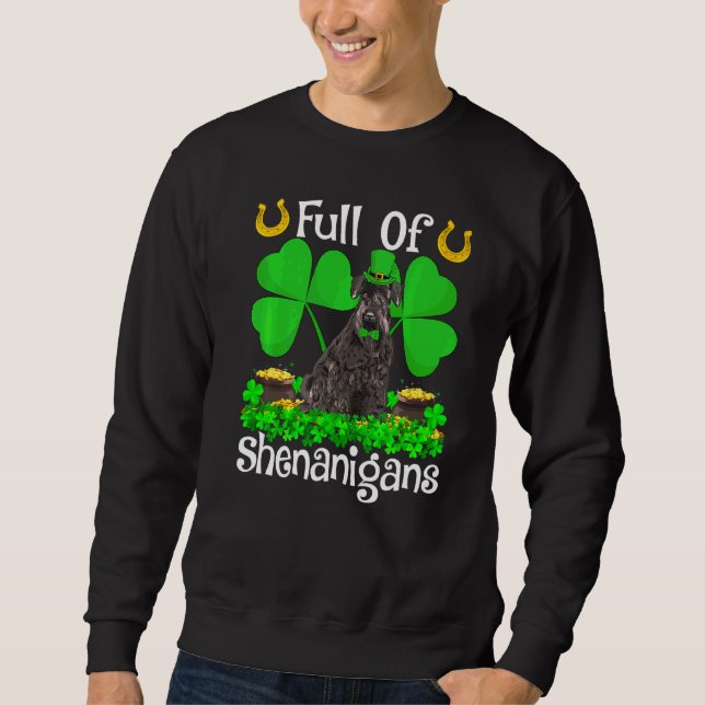 Sweatshirt Plein Shenanigans Giant Schnauzer Chien St Patrick (Devant)