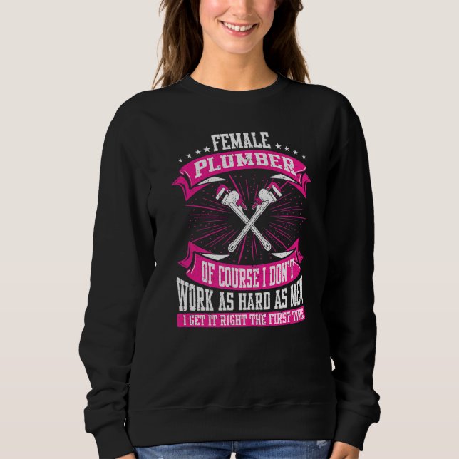 Sweatshirt Plomberie Plomber femelle (Devant)