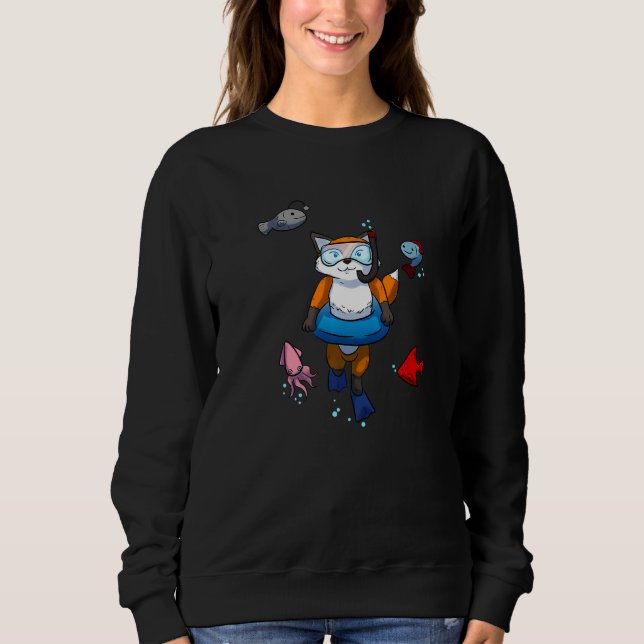 Sweatshirt Plongée sous-marine Snorkeling Fox Chestnut Fishat (Devant)