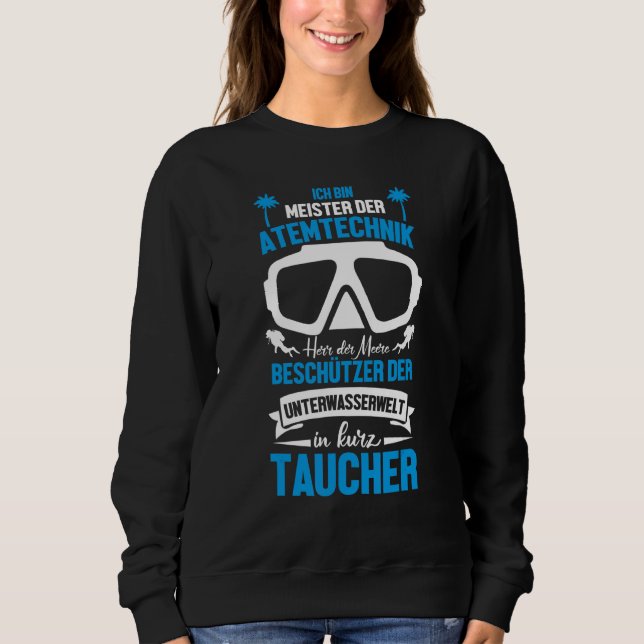 Sweatshirt Plongeur Scuba Meister Des Meeres Plongeur À Boute (Devant)