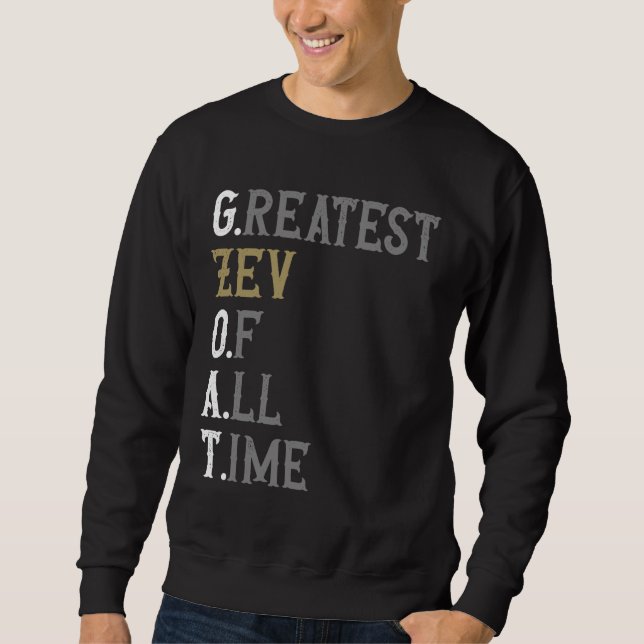 Sweatshirt Plus grand Zev de tous les temps GOAT Zev (Devant)