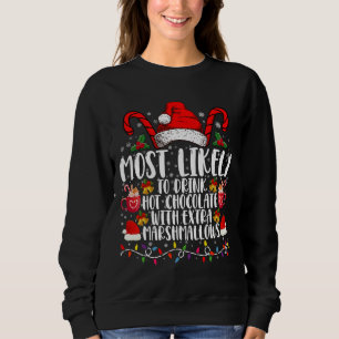 Sweatshirt Plus Susceptible De Boire Des Chamallows De Chocol