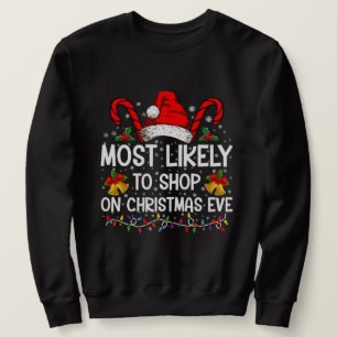 Sweatshirt Plus susceptible de magasiner la veille de Noël No